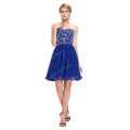 Grace Karin Strapless Sweetheart corto azul royal gasa Homecoming vestidos CL6049-4